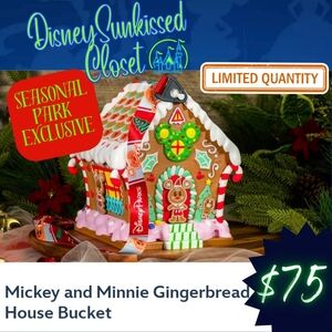 Disneyland Exclusive Mickey & Minnie Gingerbread House Bucket
